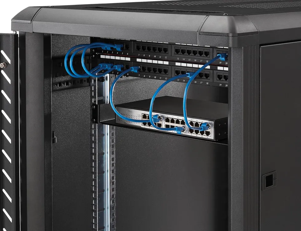 StarTech.com 1U Server Rack Cabinet Shelf, 7in Deep Fixed