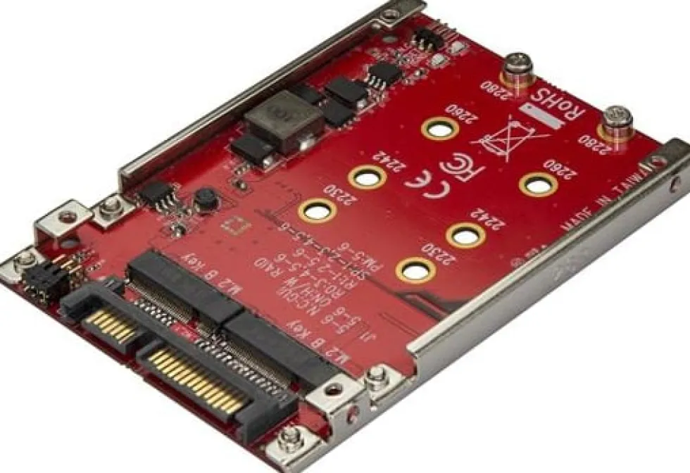 Startech Dual-Slot M.2-enhet till SATA-adapter för 2,5" Drive