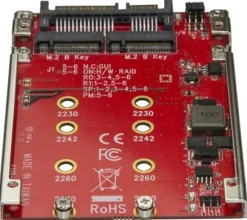 Startech Dual-Slot M.2-enhet till SATA-adapter för 2,5