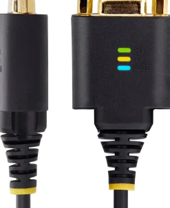 StarTech 1ft/30cm USB to Null Modem Serial Adapter Cable, FTDI,