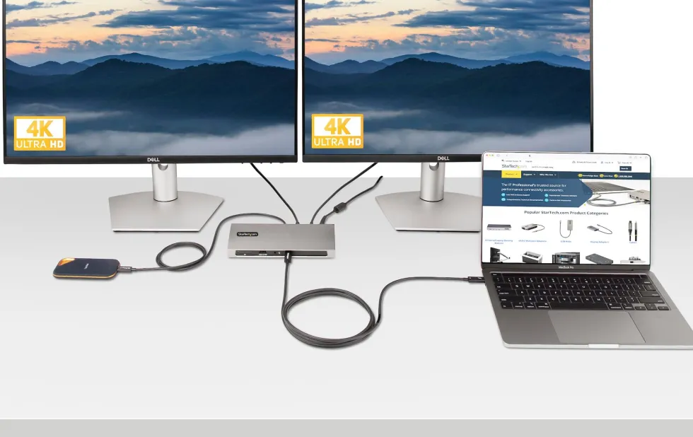 StarTech 6ft (2m) Active Thunderbolt 4 Cable, 40Gbps, 100W PD,