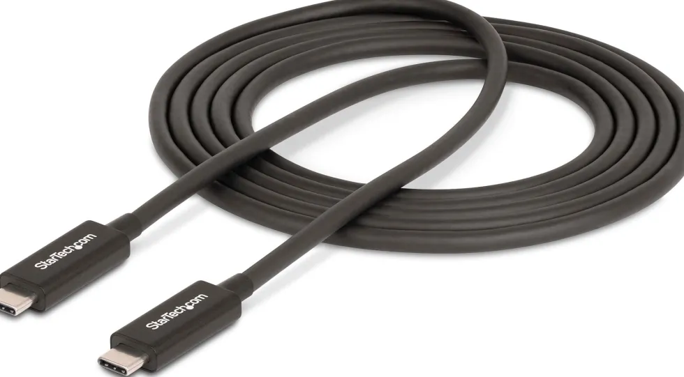 StarTech 6ft (2m) Active Thunderbolt 4 Cable, 40Gbps, 100W PD,