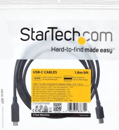 StarTech 6ft / 2m USB-C to Mini DisplayPort Cable - 4K 60Hz