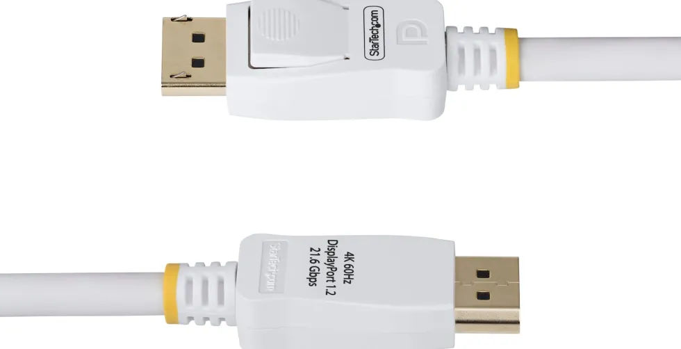 StarTech 6ft White VESA Certified DisplayPort 1.2 Cable with