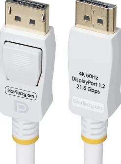 StarTech 6ft White VESA Certified DisplayPort 1.2 Cable with