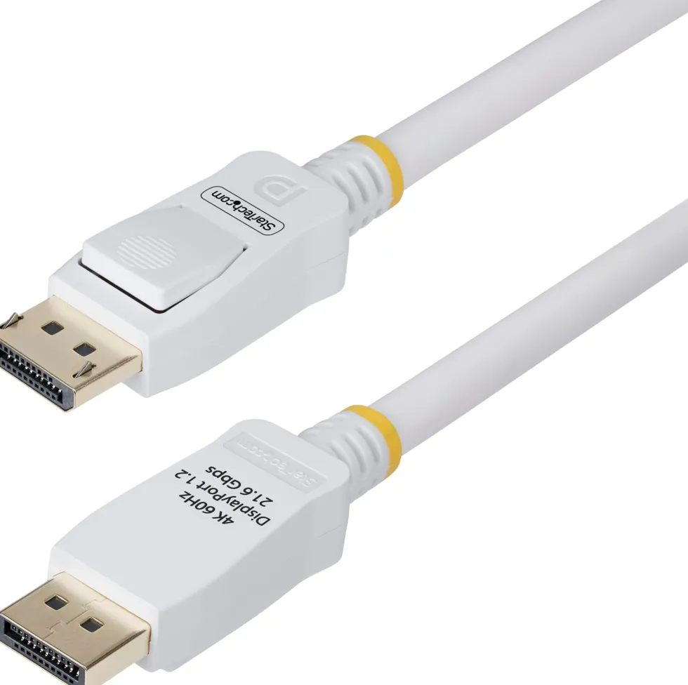 StarTech 6ft White VESA Certified DisplayPort 1.2 Cable with