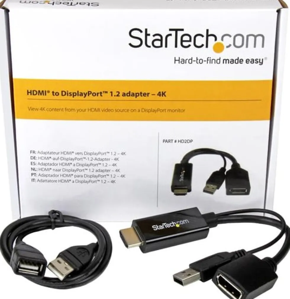 Startech HDMI till DisplayPort-adapter - 4K 30 Hz - Adapterkabel