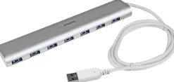 Startech Kompakt USB 3.0-hubb med 7 portar och inbyggd kabel