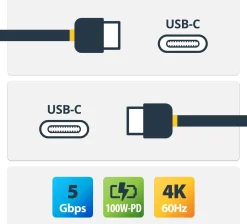 StarTech 2 m USB C-kabel 5 Gbit/s - USB-C-kabel av hög kvalitet