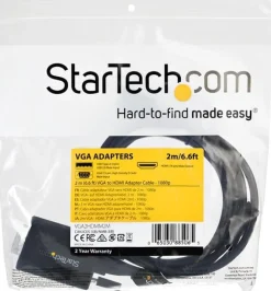 Startech 2 m VGA till HDMI-kabeladapter - USB-driven - 1080p