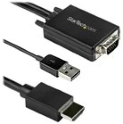 Startech 2 m VGA till HDMI-kabeladapter - USB-driven - 1080p