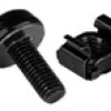 Startech M6x12 mm - skruvar och korgmuttrar - 100-pack, svart