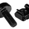 Startech M6x12 mm - skruvar och korgmuttrar - 50-pack, svart