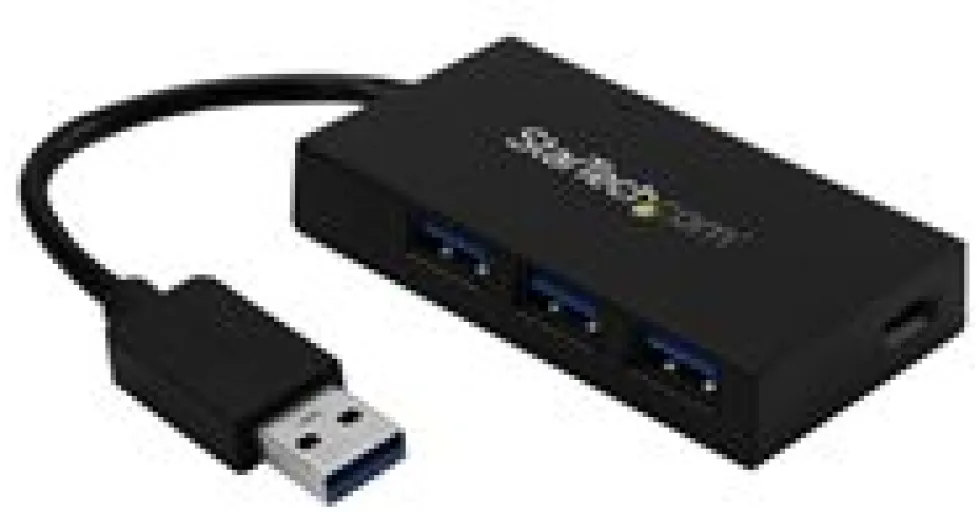 Startech 4 Port USB 3.0 Hub, USB Type-A Hub with 1x USB-C & 3x