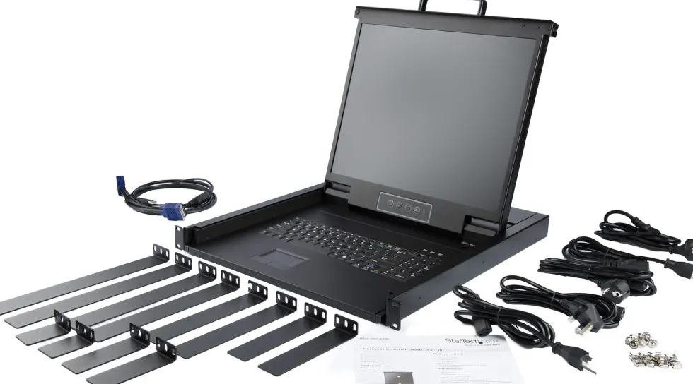 StarTech Rackmonterad KVM-konsol - 1-ports VGA KVM med 19-tums