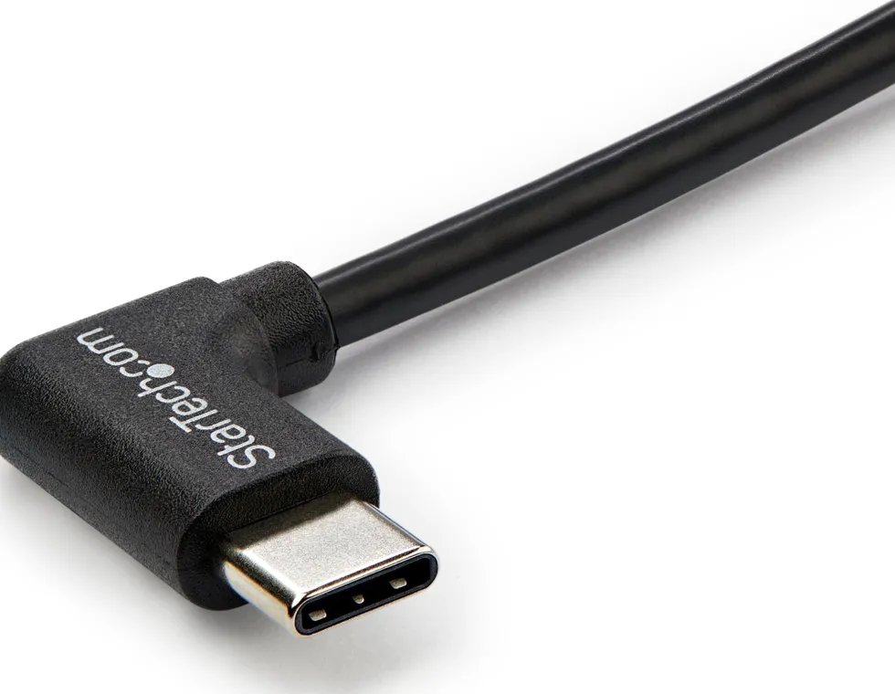 StarTech Right Angle USB-C Cable - 1m / 3 ft - Reversible - M/M