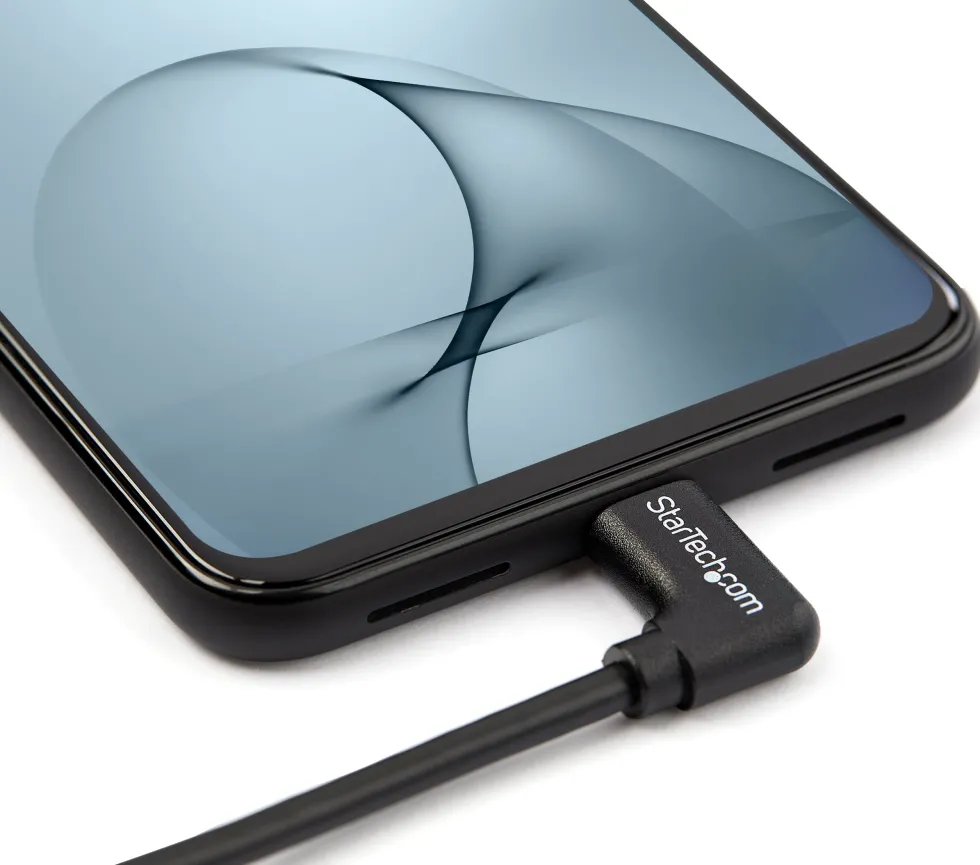 StarTech Right Angle USB-C Cable - 1m / 3 ft - Reversible - M/M