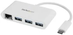 Startech USB-C-hubb med 3 portar och Gigabit Ethernet - USB-C