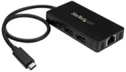 Startech USB-C-hubb med 3 portar och Gigabit Ethernet - USB-C