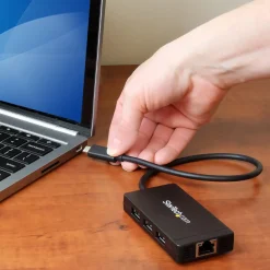 Startech USB-C-hubb med 3 portar och Gigabit Ethernet - USB-C