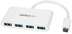 Startech USB C-hubb med 4 portar tillsammans med 4x USB A-portar