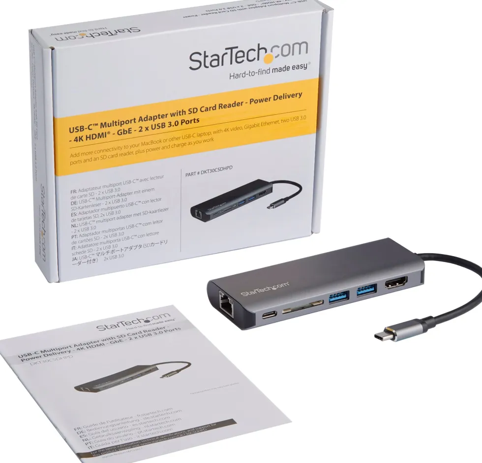 Startech USB C Multiport Adapter - Portable USB-C Dock to 4K