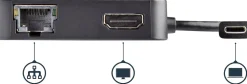 Startech USB-C multiportadapter med HDMI - 1x USB-A, 1x USB-C
