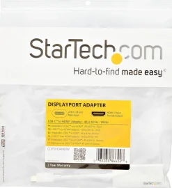 Startech USB-C to HDMI Adapter - White - 4K 60Hz - Videokort