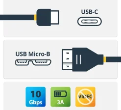 StarTech USB C to Micro USB Cable 0.5m - USB 3.1 Type C to Micro