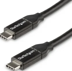 StarTech USB C to USB C Cable - 1.5 ft / 0.5m - 5A PD - White