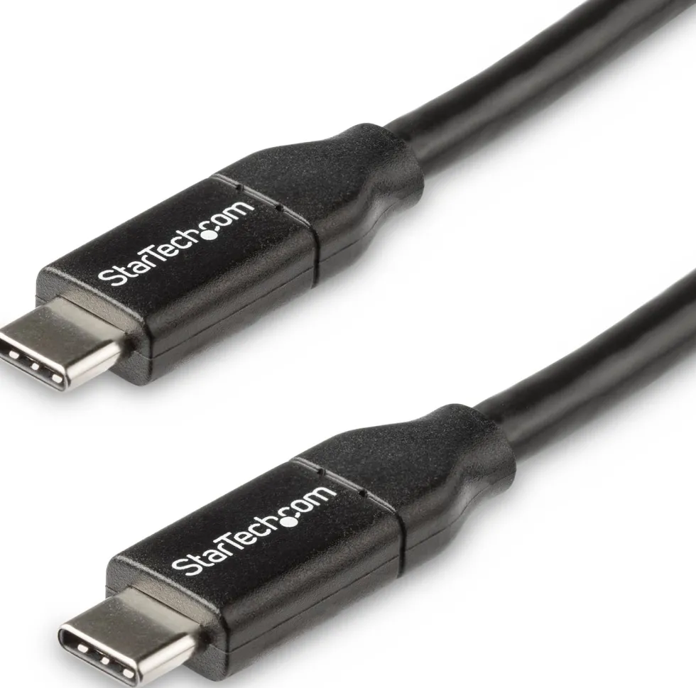 StarTech USB C to USB C Cable - 1.5 ft / 0.5m - 5A PD - White