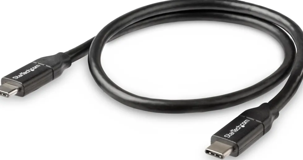 StarTech USB C to USB C Cable - 1.5 ft / 0.5m - 5A PD - White