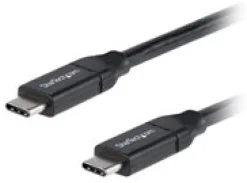StarTech USB C to USB C Cable - 1.5 ft / 0.5m - 5A PD - White