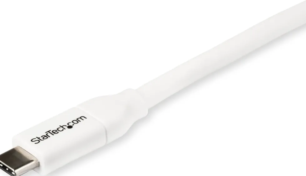 StarTech USB C to USB C Cable - 6 ft / 2m - 5A PD - M/M - White