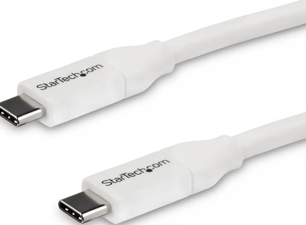StarTech USB C to USB C Cable - 13 ft / 4m - 5A PD - M/M - White