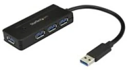 Startech USB 3.0-hubb med 4 portar - Minihubb med laddningsport