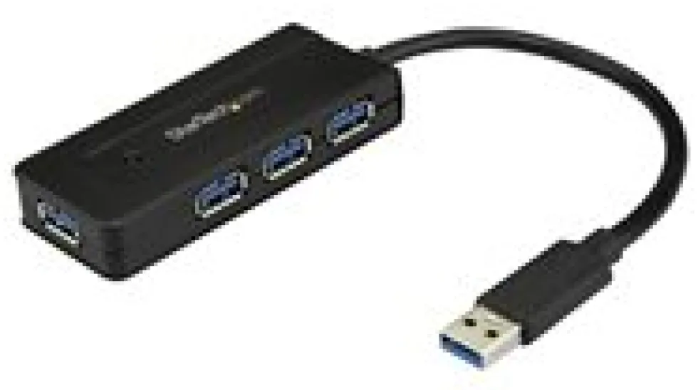 Startech USB 3.0-hubb med 4 portar - Minihubb med laddningsport