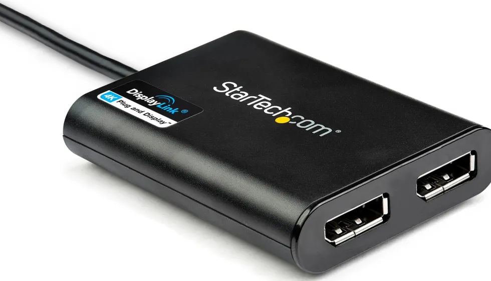 StarTech USB 3.0 till Dual DisplayPort-adapter - 4K 60 Hz