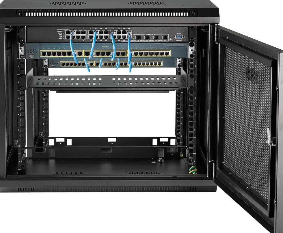Startech 9U väggmonterat serverrackskåp - 15 tum djup