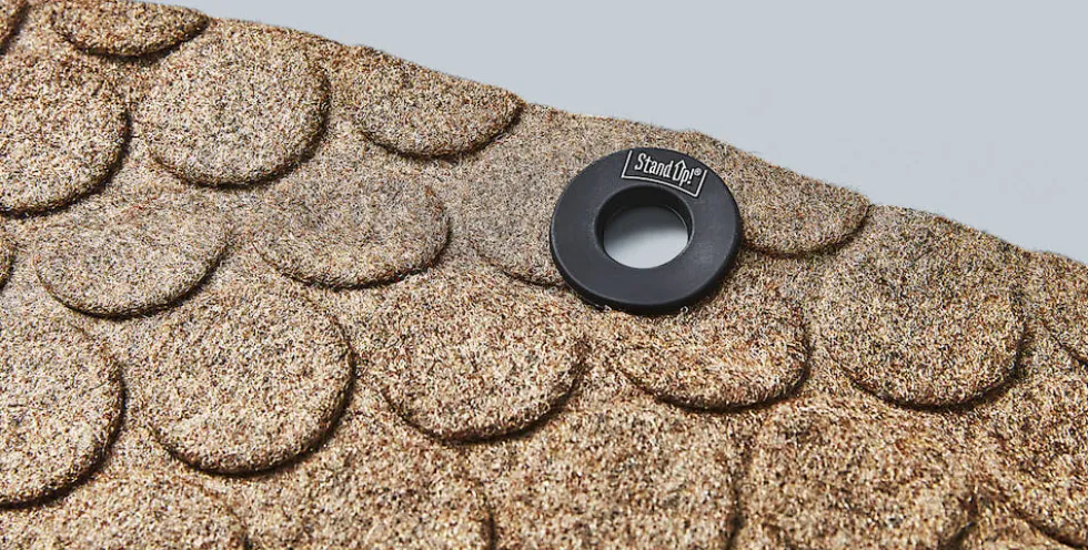 Ståmatta StandUp Circle 53x77cm, textil beige