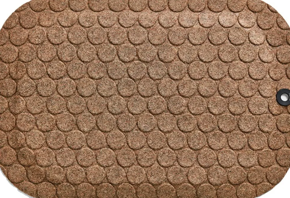 Ståmatta StandUp Circle 53x77cm, textil beige