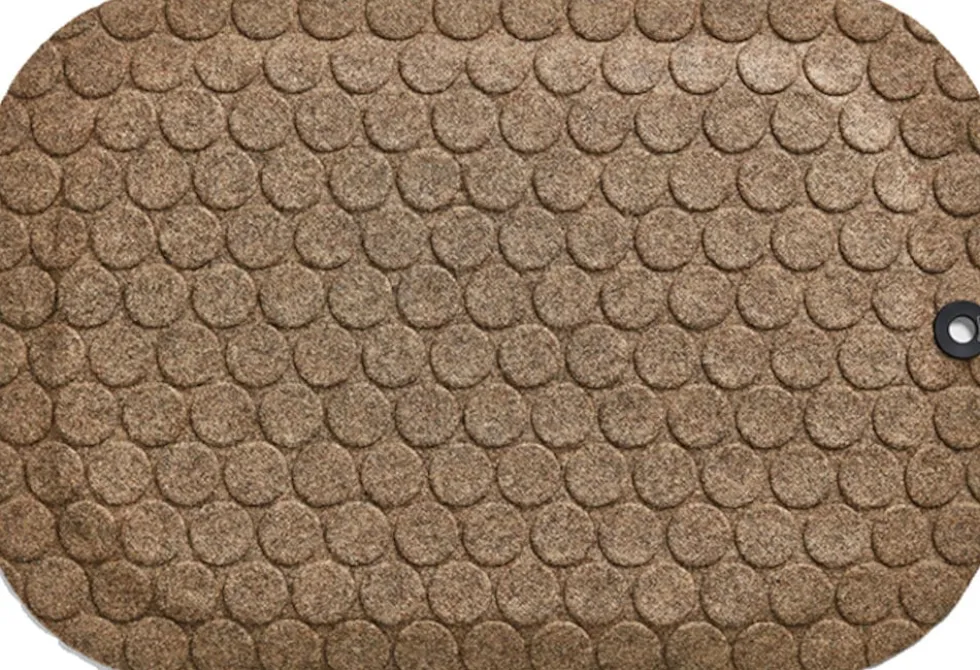 Ståmatta StandUp Circle 53x77cm, textil beige