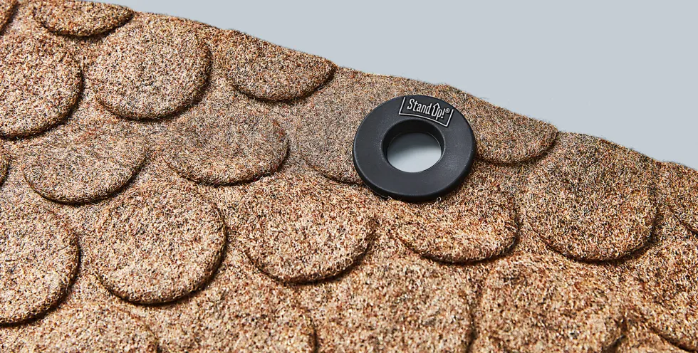 Ståmatta StandUp Circle 53x77cm, textil beige
