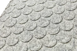 Ståmatta StandUp Circle 53x77cm, textil White Ash