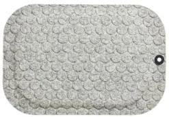 Ståmatta StandUp Circle 53x77cm, textil White Ash