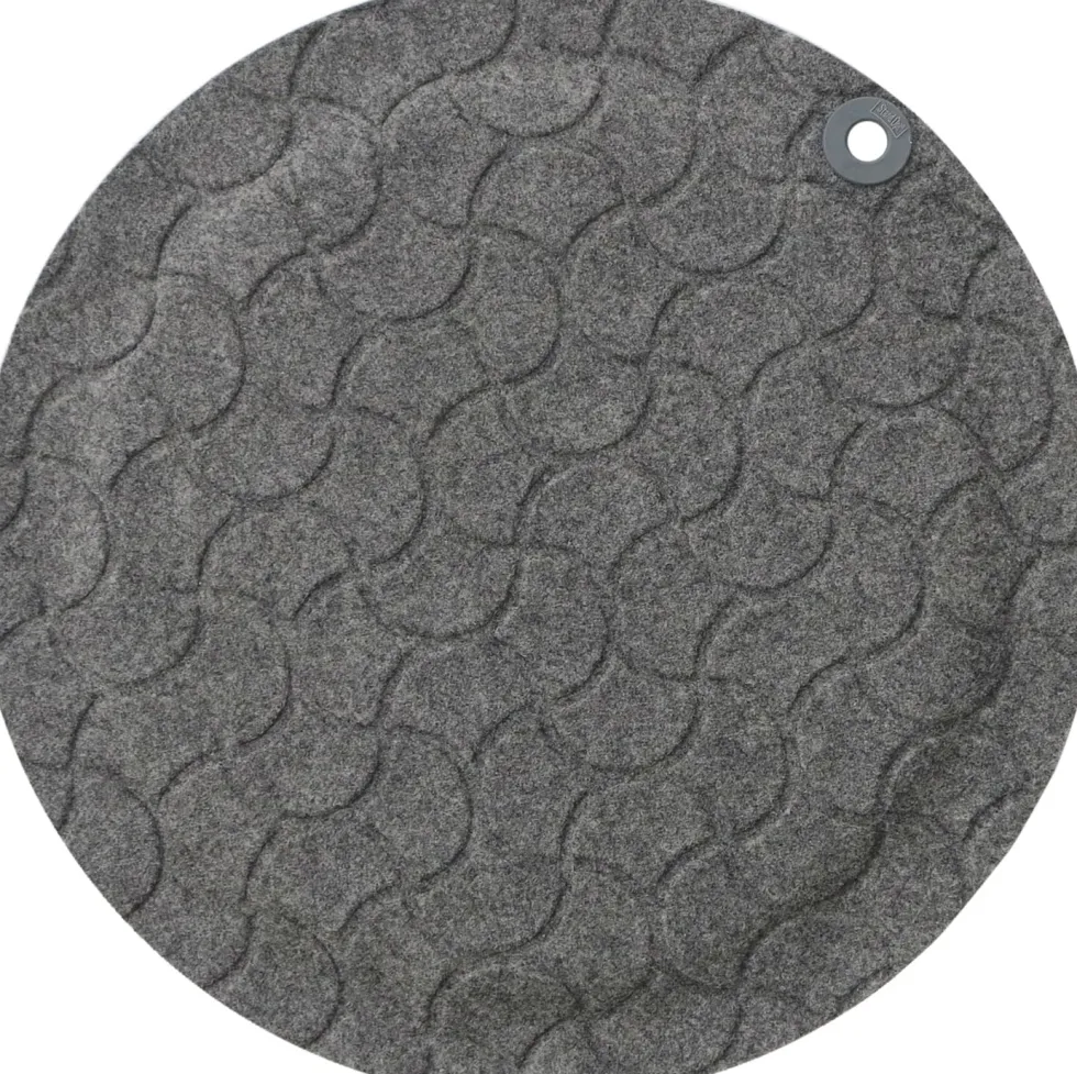 Ståmatta StandUp Round Ø56cm, textil grå