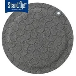 Ståmatta StandUp Round Ø56cm, textil grå
