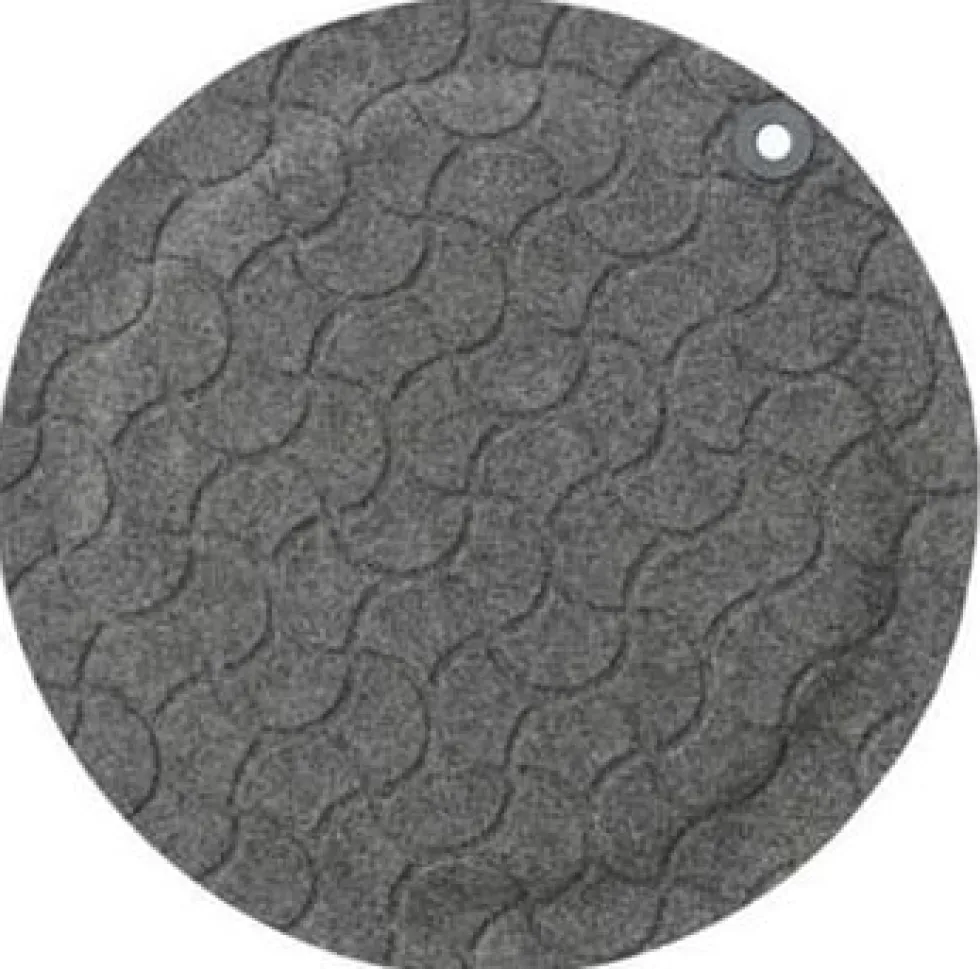Ståmatta StandUp Round Ø56cm, textil grå