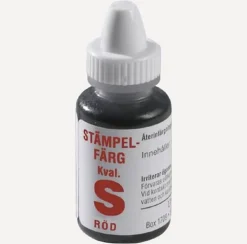Stämpelfärg självfärgande 10ml röd
