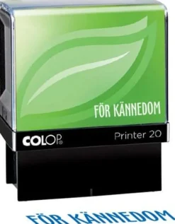 Stämpel "FÖR KÄNNEDOM" 33x8mm COLOP Blå